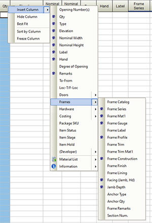 Openings Schedule Context